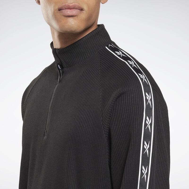 Reebok Identity Vector Tape Waffle 1/4 Zip Top