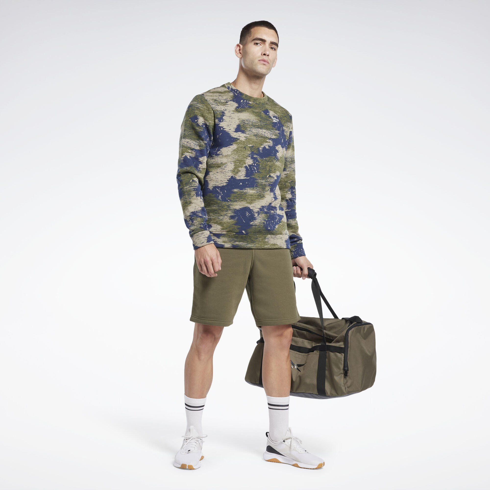 Reebok Identity Modern Camo Fleece Crew Sweatshirt 3/6