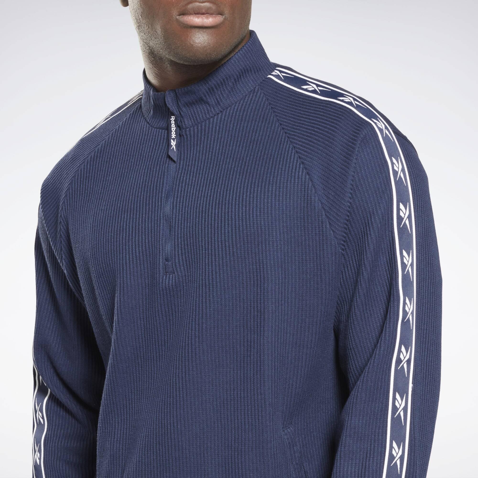 Reebok Identity Vector Tape Waffle 1/4 Zip Top 5/6