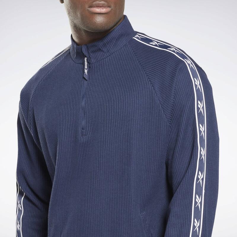 Reebok Identity Vector Tape Waffle 1/4 Zip Top