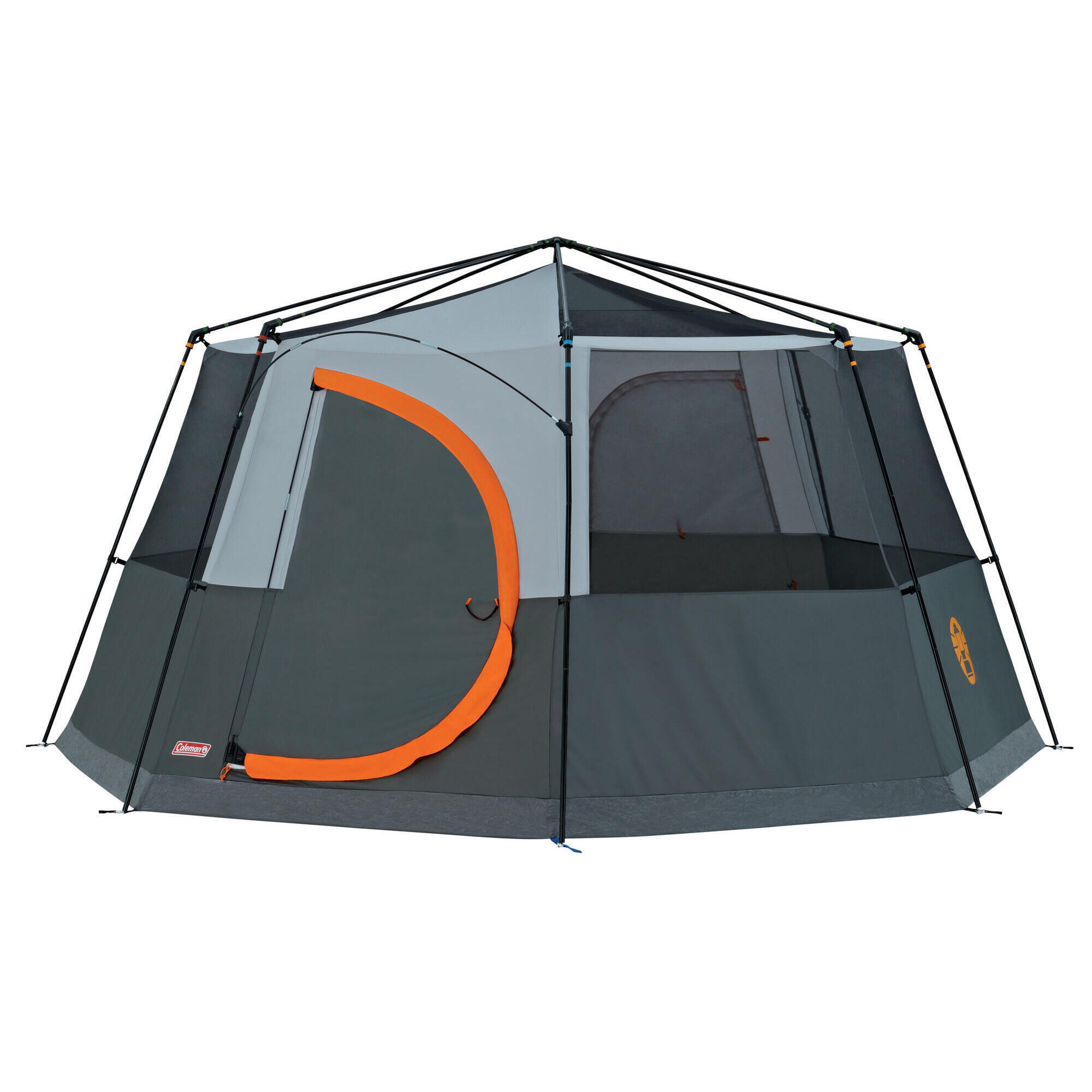 Coleman Cortes Octagon 8 Person Family Camping Tent Orange 3/7
