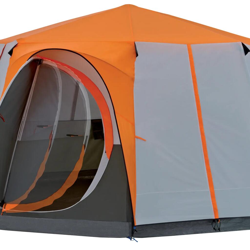 Coleman Cortes Octagon 8 Person Family Camping Tent Orange