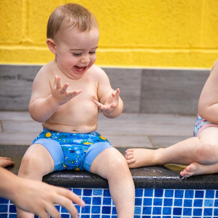 Splash About Baby & Toddler Happy Nappy Reusable Swim Nappy Crocodile Swamp 6/6