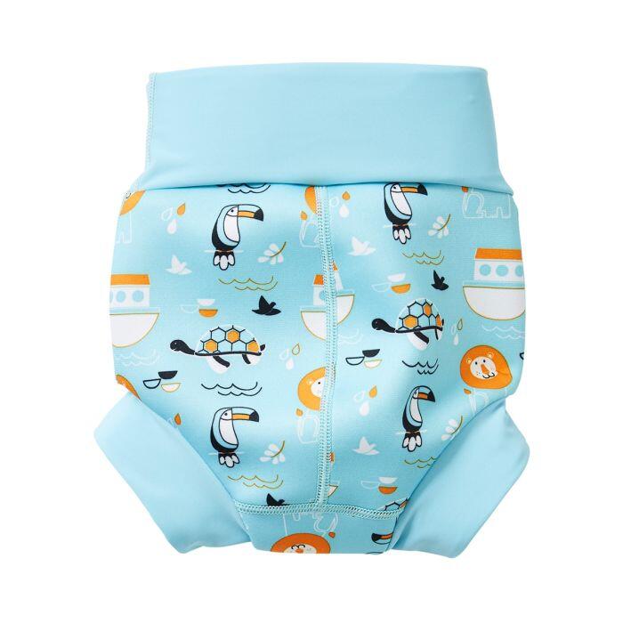 Pañal de Natación Reutilizable - Happy Nappy - Noah's Ark - Teal Blue 2/4