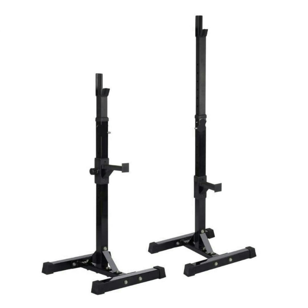 Soporte Rack de Pesas para Musculación Separable Robusto Negro 2/3