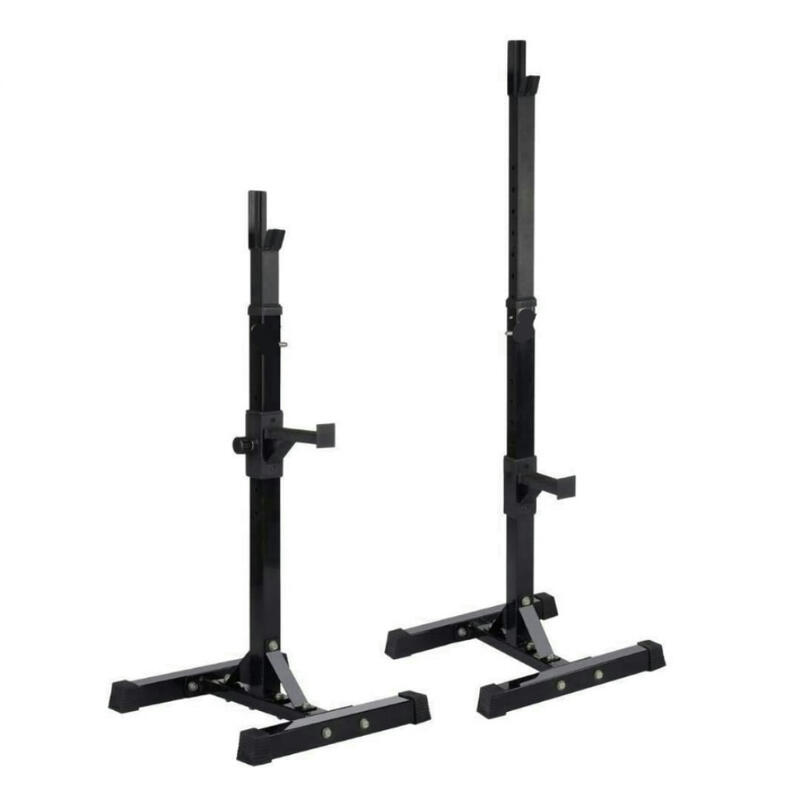 Soporte Rack de Pesas para Musculación Separable Robusto Negro