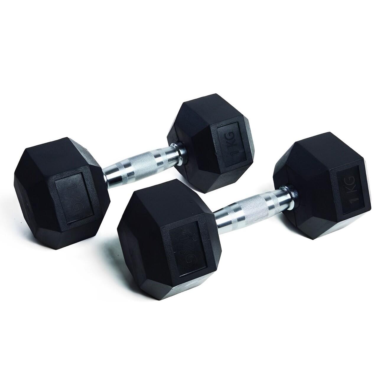 Mancuernas Hexagonales 1kg par Fitness Musculaci n Decathlon