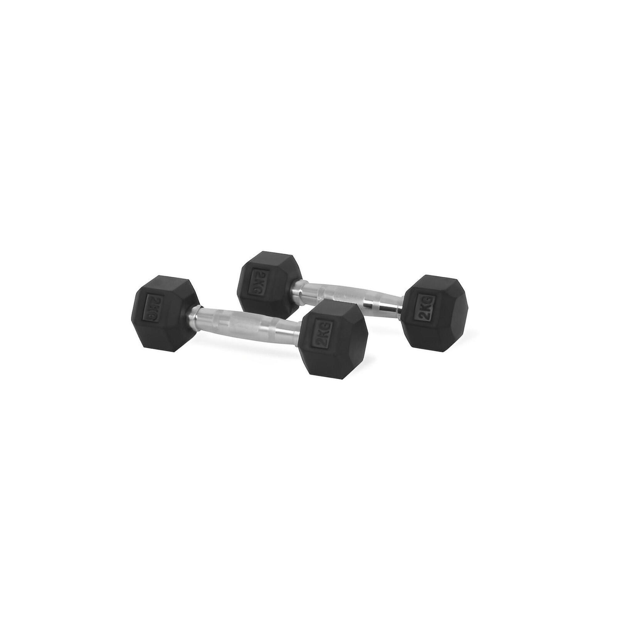 OZIO FITNESS Mancuernas Hexagonales 2 kg (par) Fitness Musculación