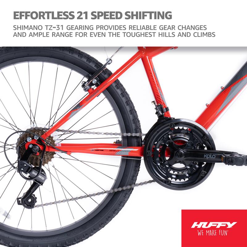 Huffy Stone Mountain Girls Mountain Bike Pink 20 Inch Hardtail 6 Speed