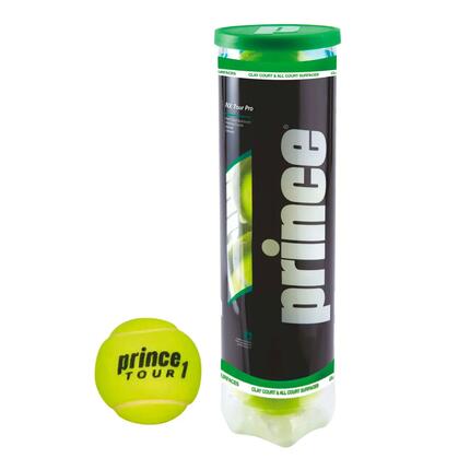 Tube de 4 balles de tennis Prince Nx Tour pro