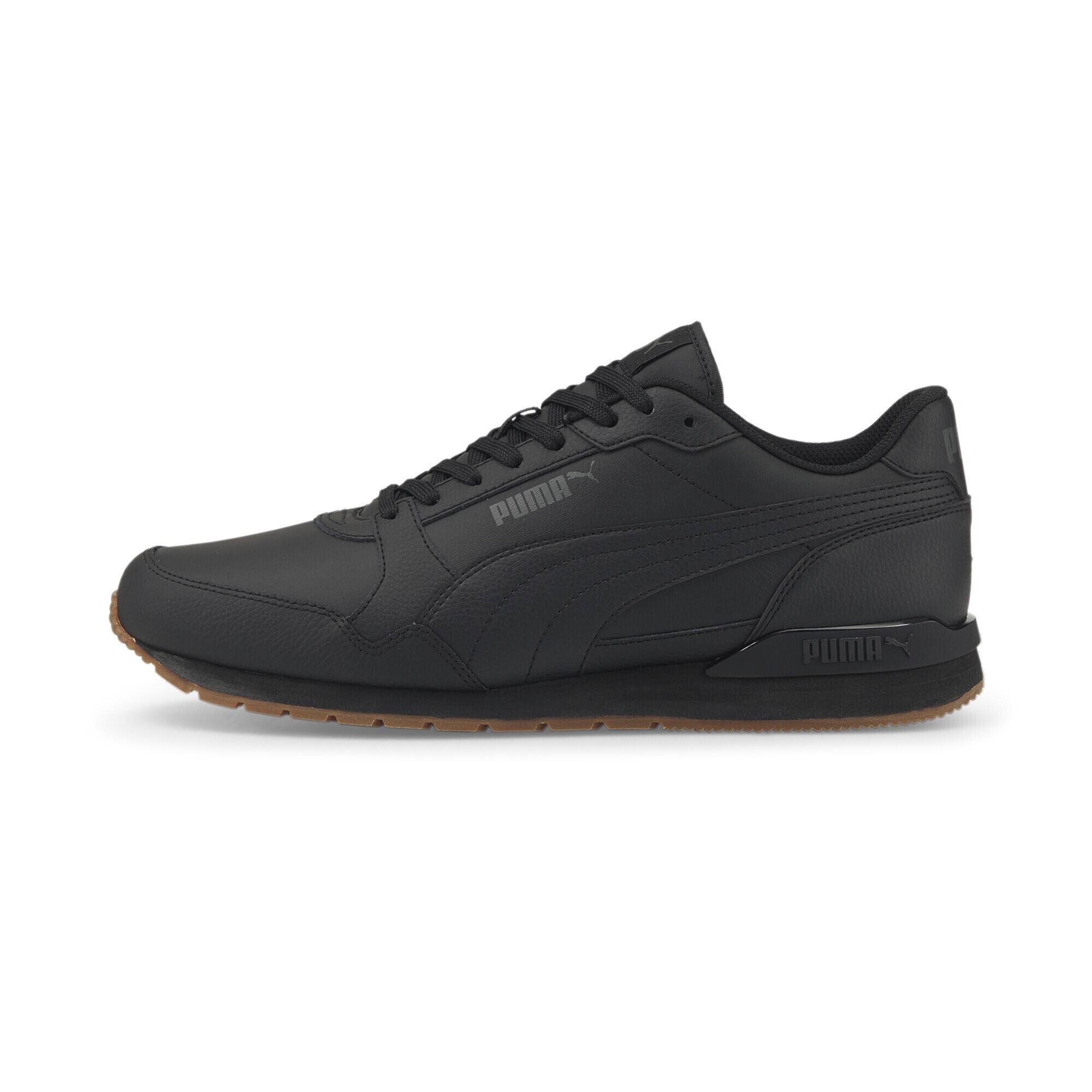 Sneakers en cuir ST Runner v3 PUMA Black Gum Beige 3/7