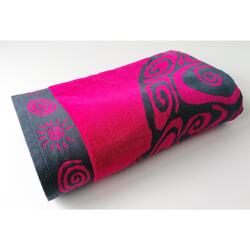 Toalla Playa Jacquard Parrots Party Fucsia - Fabrics