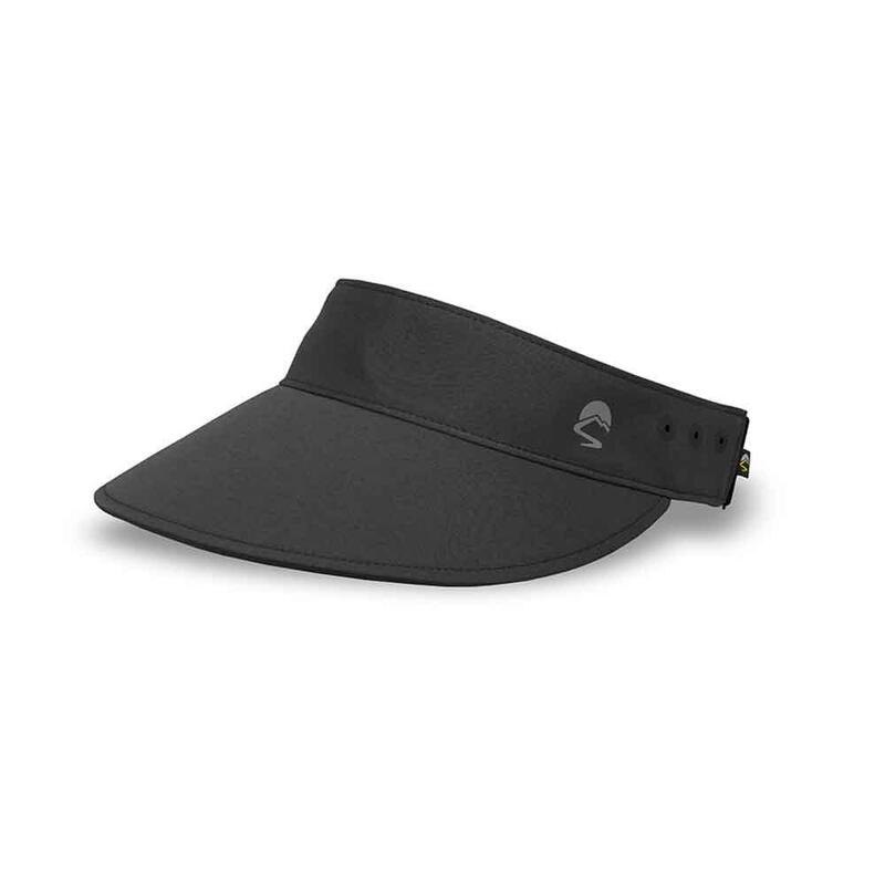 Sunward Visor 成人中性通風登山健行帽 - 黑色