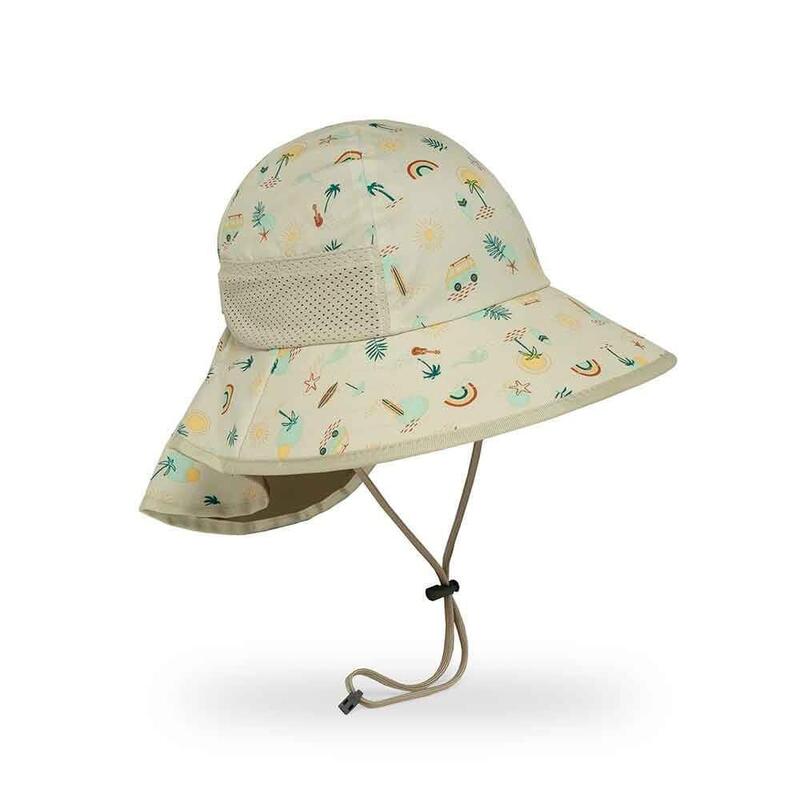 Kids Play Beach Day Kids' Anti-UV Hiking Hat - Beige