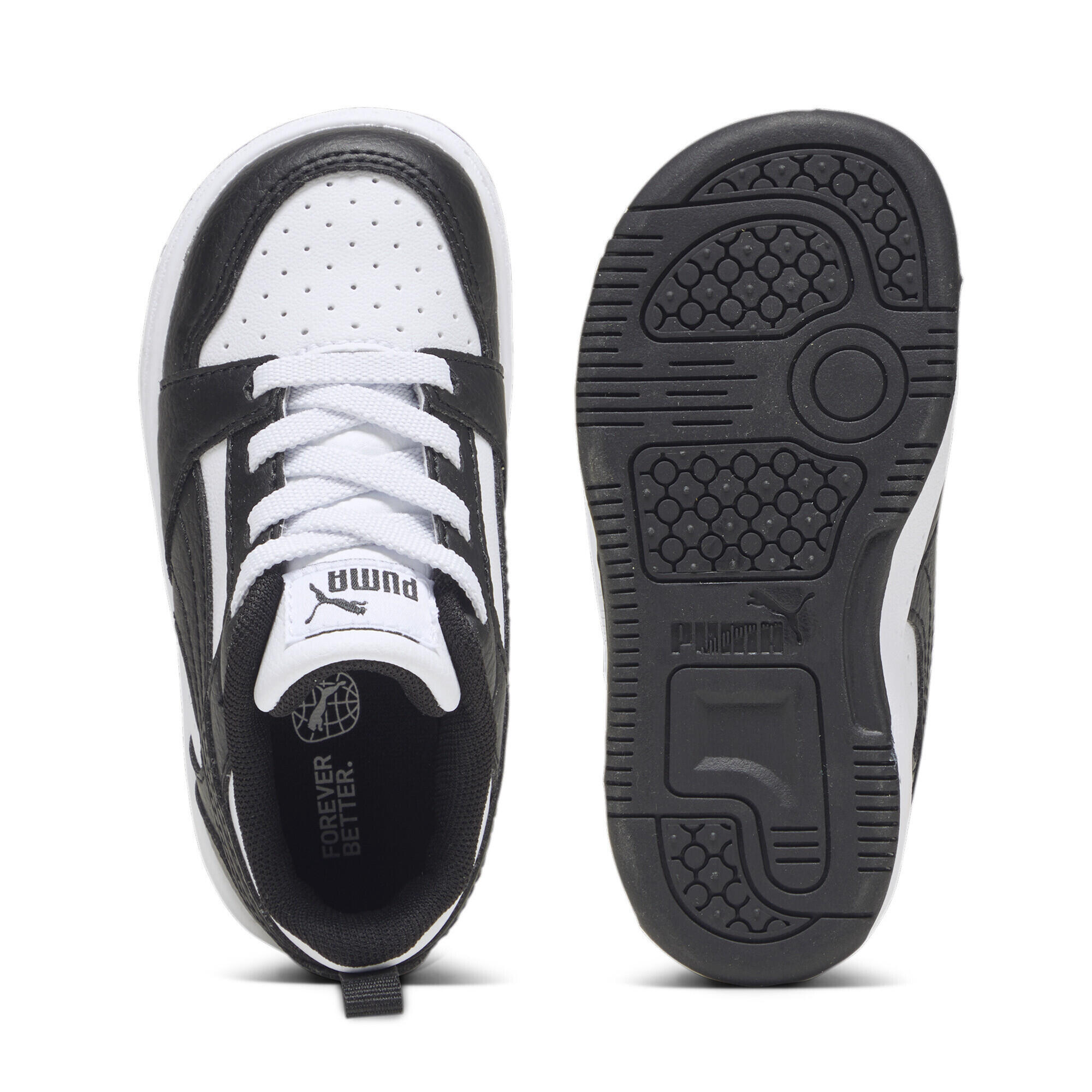 Rebound V6 Lo Sneakers Klein Kinder PUMA White Black 4/7