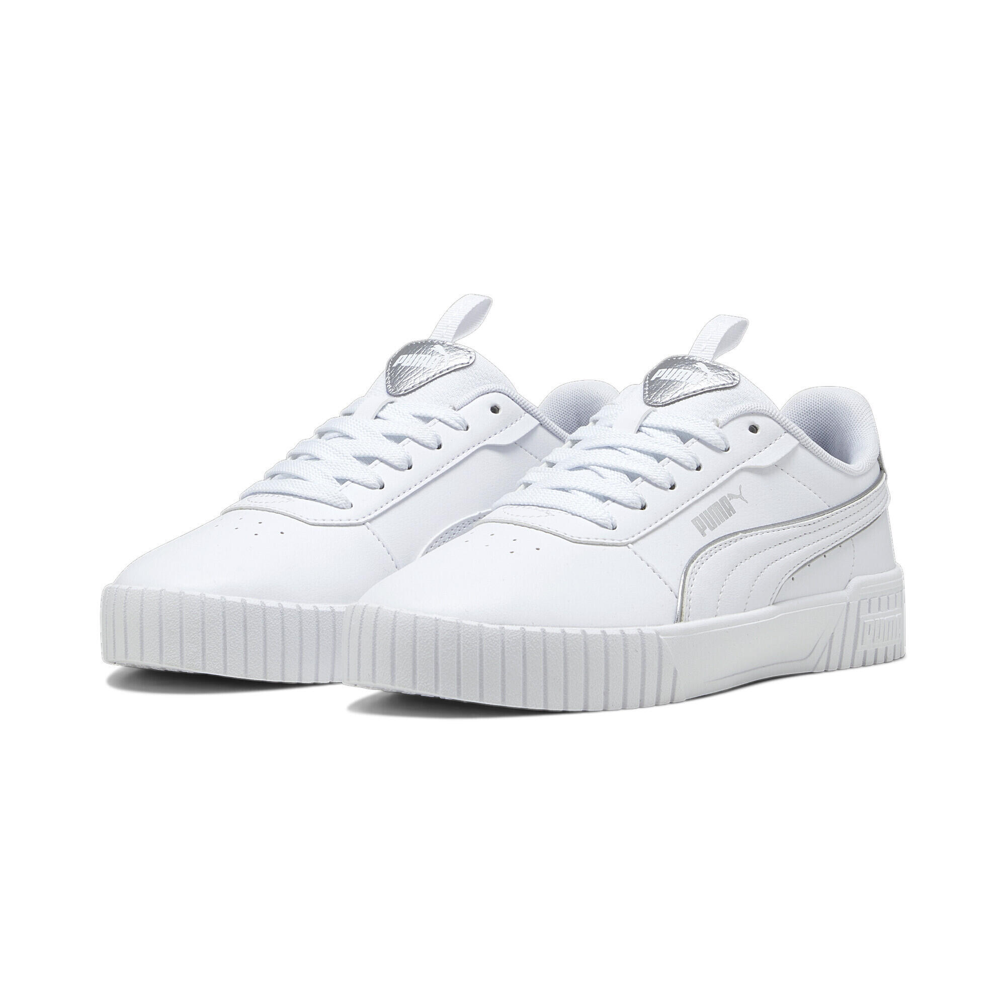 Puma - Sneakers Carina 2.0 Pop Up Metallics Femme Puma - Baskets - Blanc|gris - Decathlon