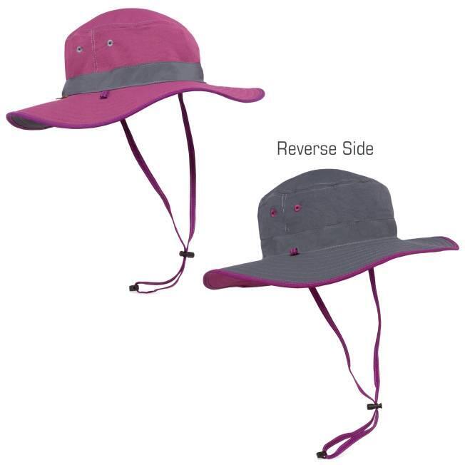 Clear Creek Boonie 女款雙面抗UV登山健行帽 - 粉紫色/灰色