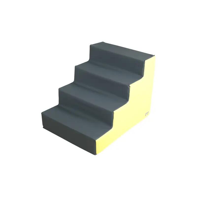 FIGURA ESCALERA MEDIANA 80X60X60CM SOFTEE AMARILLO/GRIS