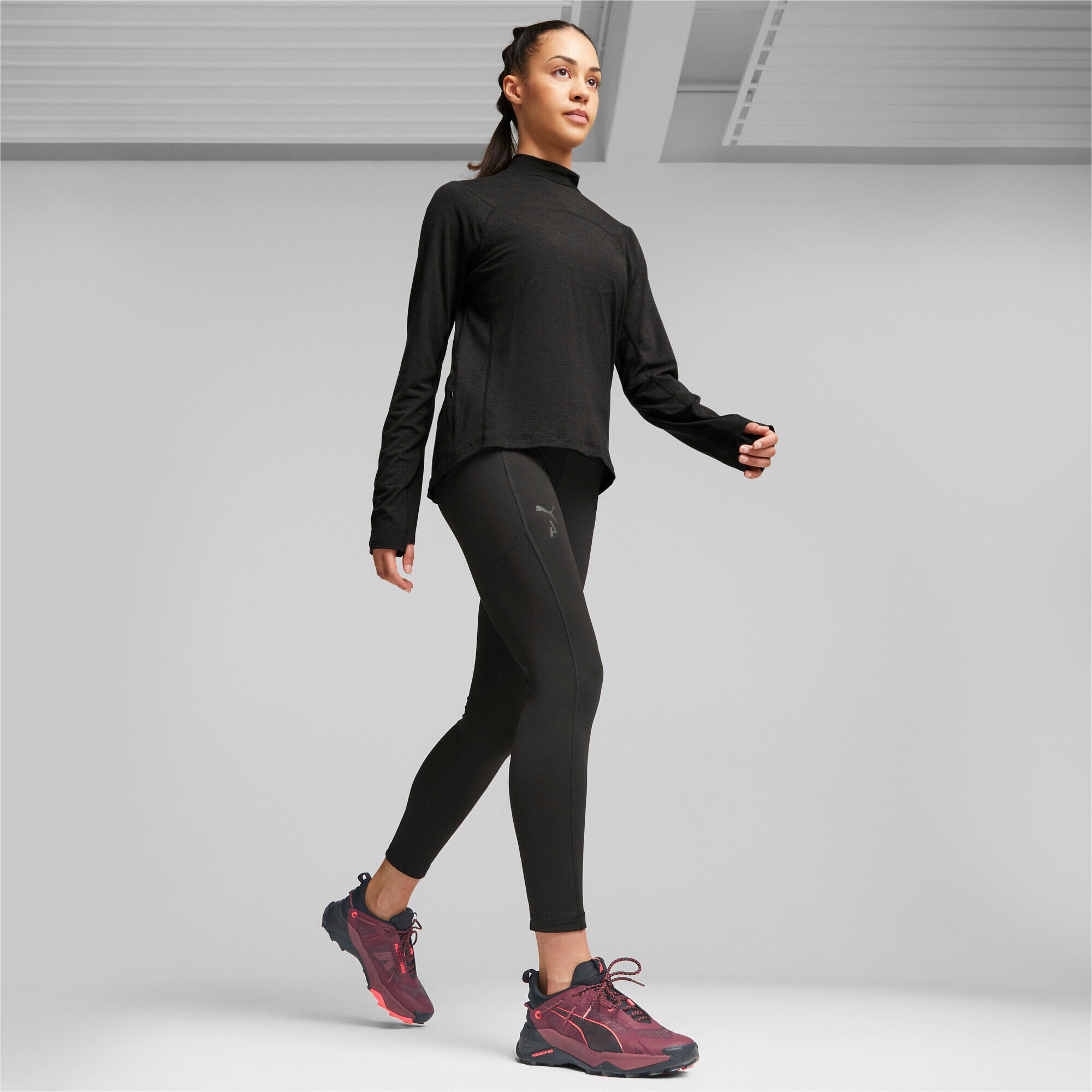 Zapatos de senderismo PUMA Womens Explore NITRO - Dark Jasper-Black-Fire Orchid 3/7