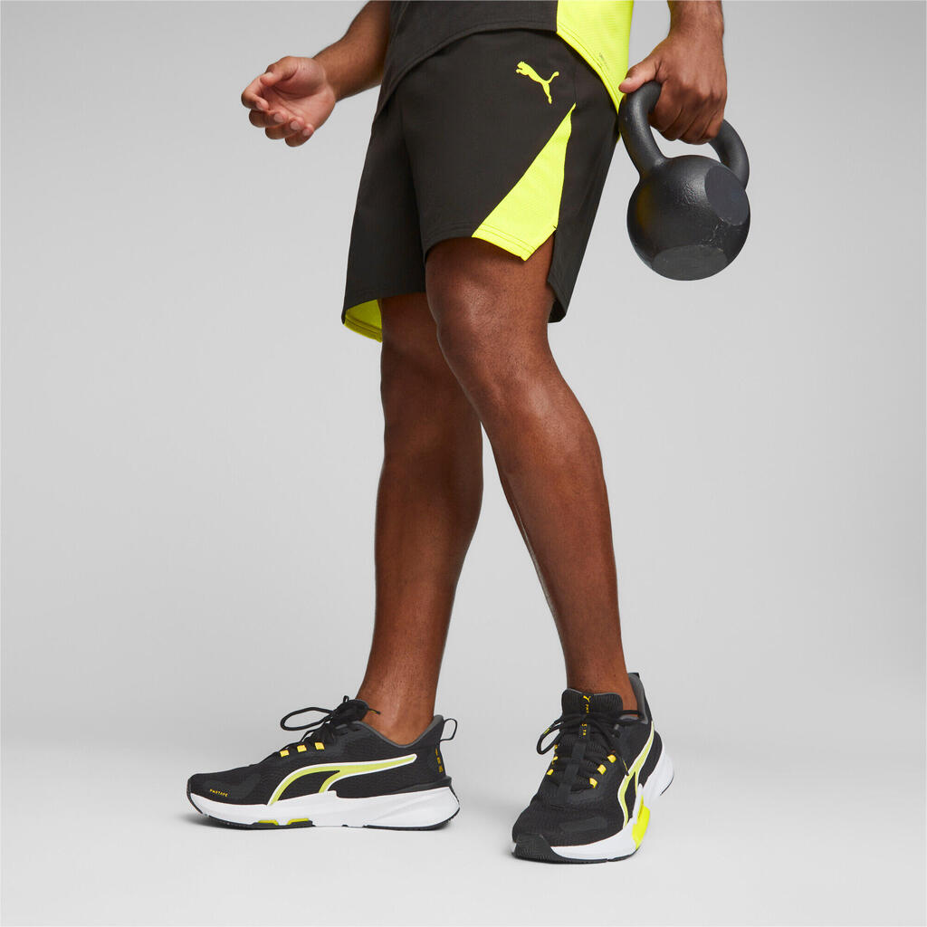 PUMA Mens Ultrabreathe 7'' Woven Training Shorts - Black-Yellow Burst
