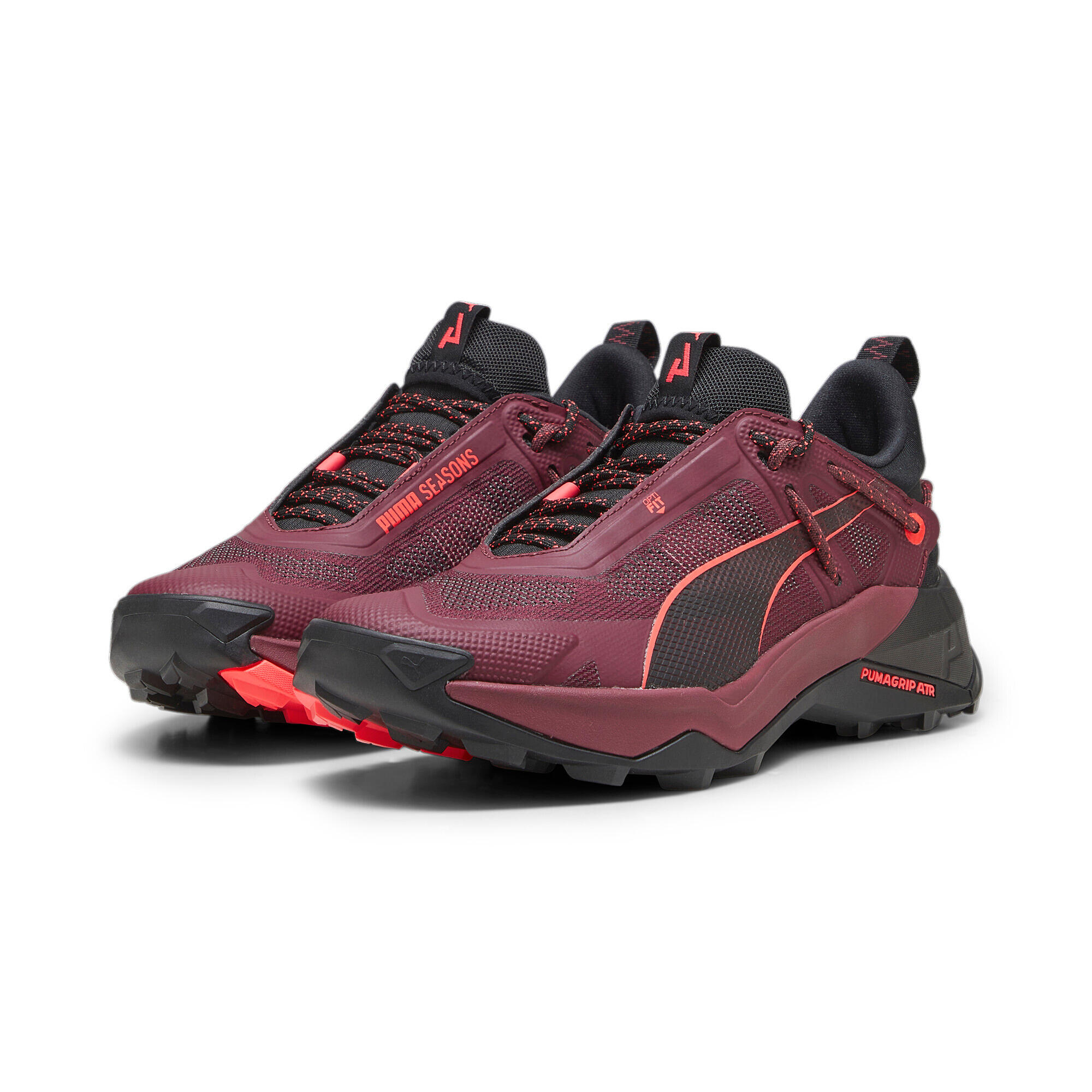 Zapatos de senderismo PUMA Womens Explore NITRO - Dark Jasper-Black-Fire Orchid 4/7