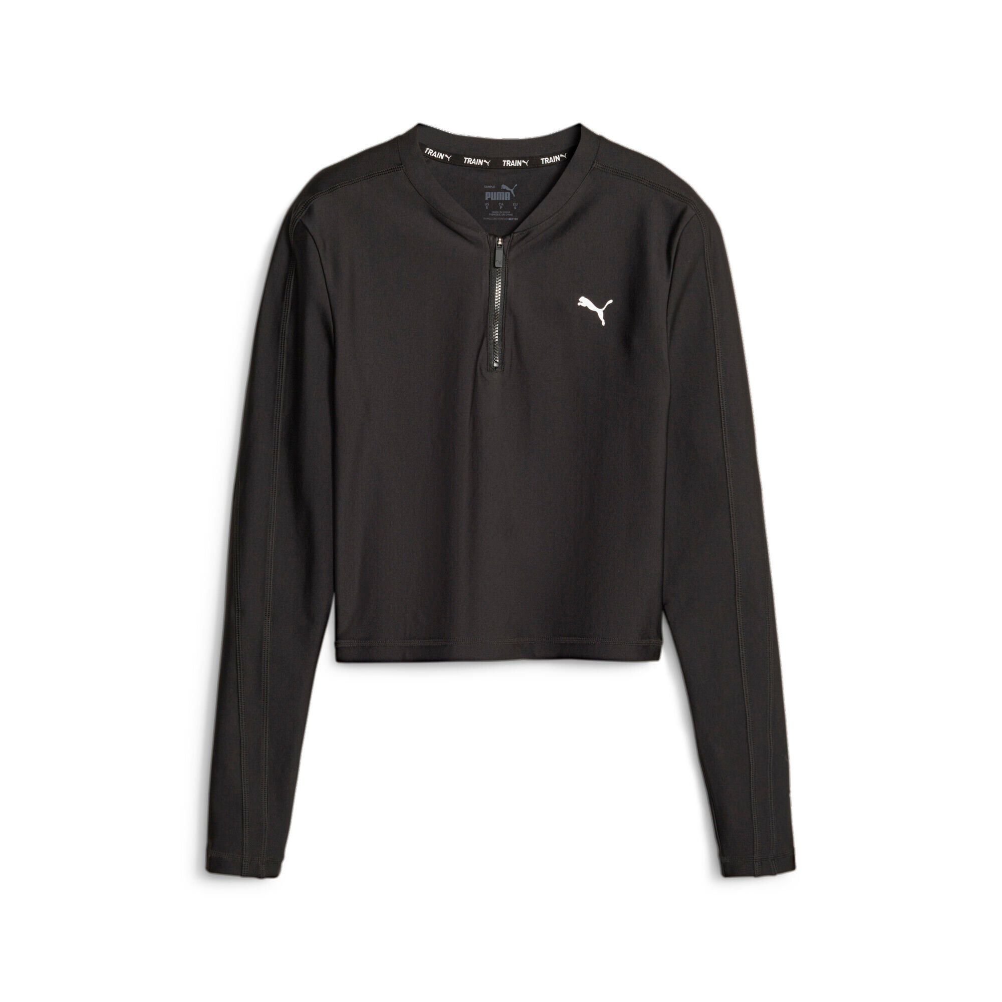 PUMA FIT Eversculpt Training Top Quarter-Zip - Preto-Branco 6/7