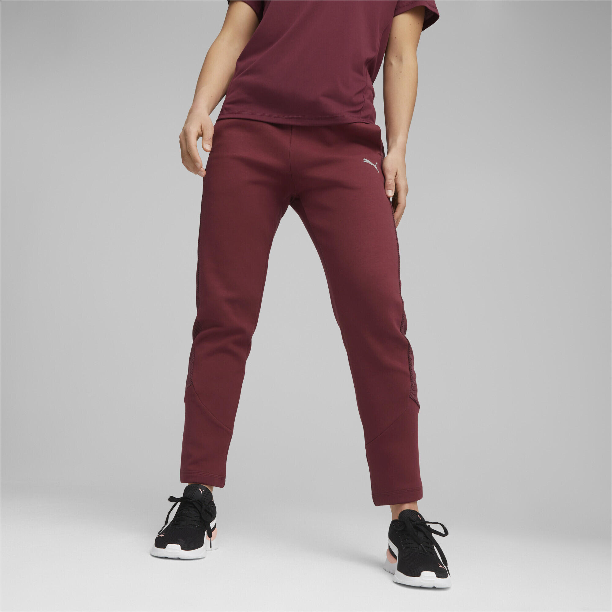 Pantalon à taille haute Evostripe Femme PUMA Dark Jasper Red 2/5