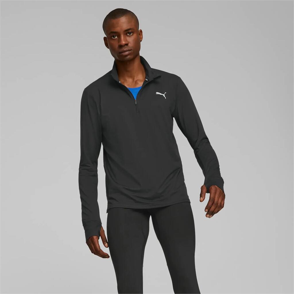 PUMA Mens Run Favourite Quarter-Zip Running Top