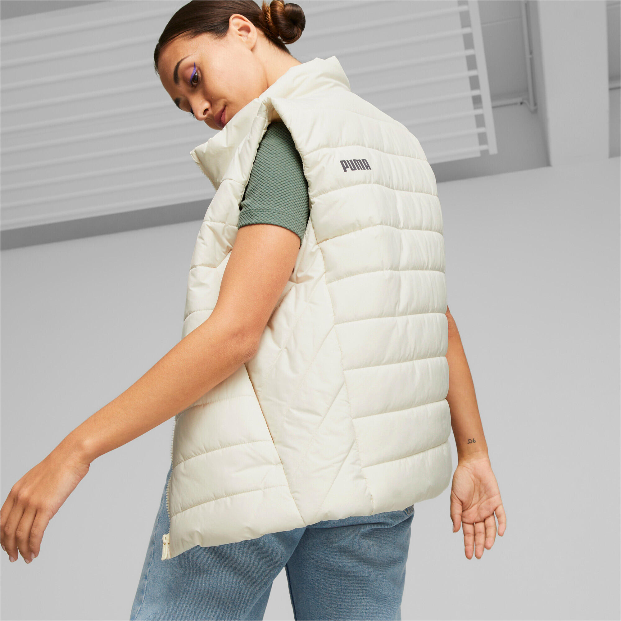 Gilet Puma ESS Padded Vest, Beige, Femmes 5/7