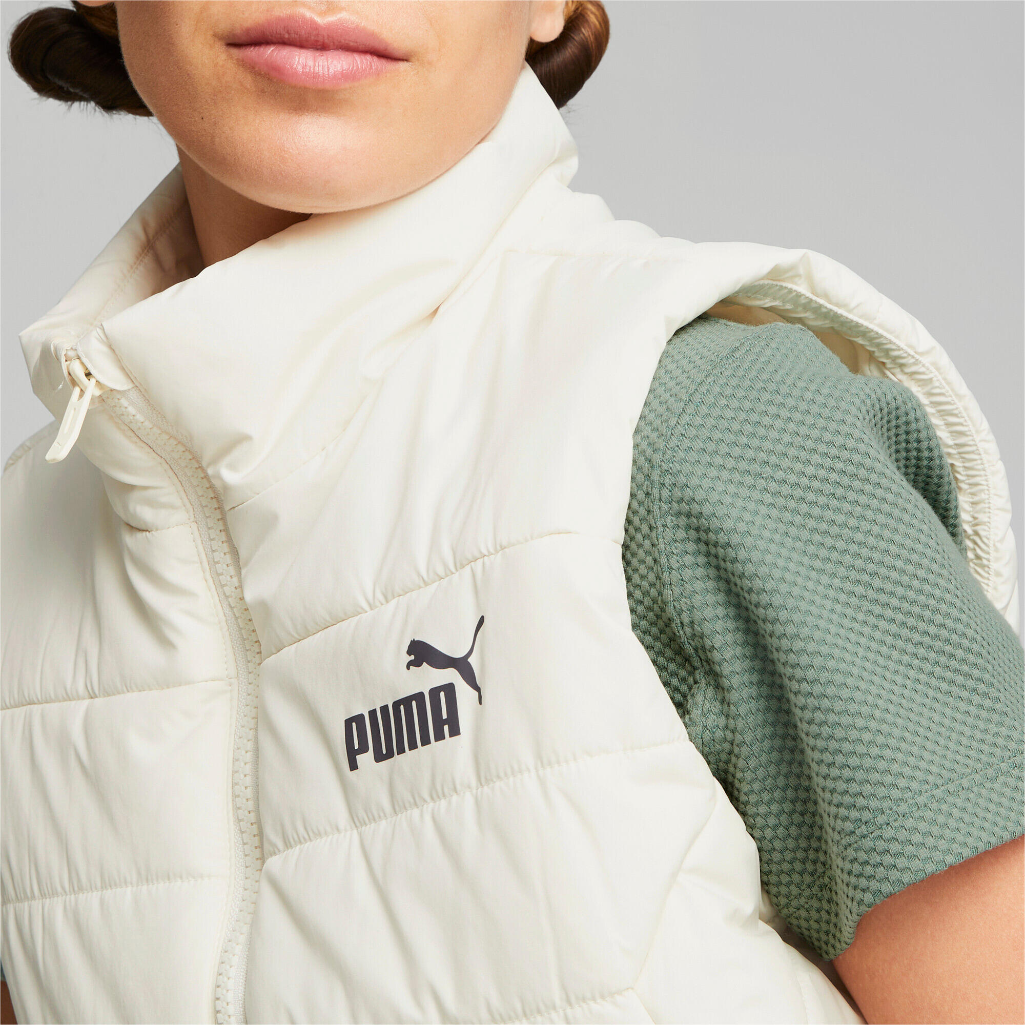 Gilet Puma ESS Padded Vest, Beige, Femmes 3/7
