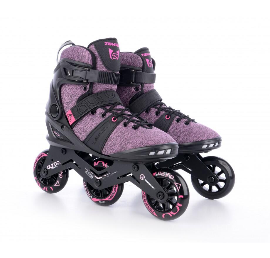 Ayroo 3x90 – Donna – Pattini in linea – Nero – Rosa 7/7