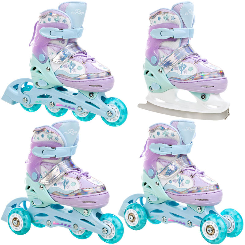 Patins de rodas Patins ajustáveis 4 em 1 Raven Isla LED Wheels