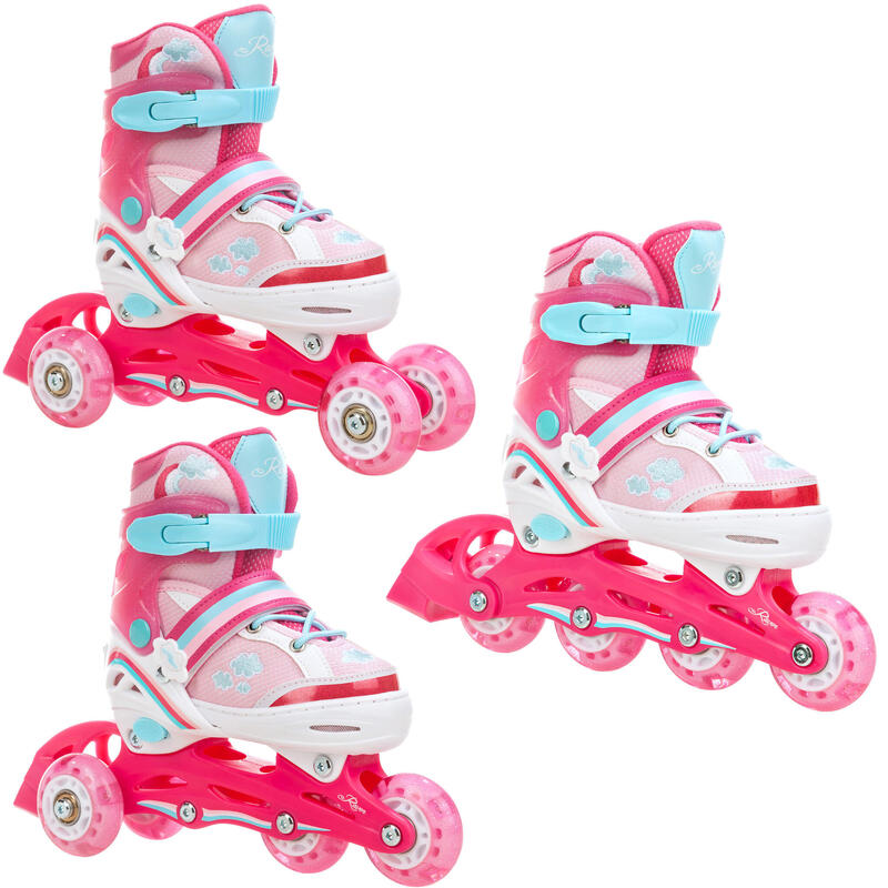 Patins Raven Zoya 3 em 1 Rodas LED luminosas