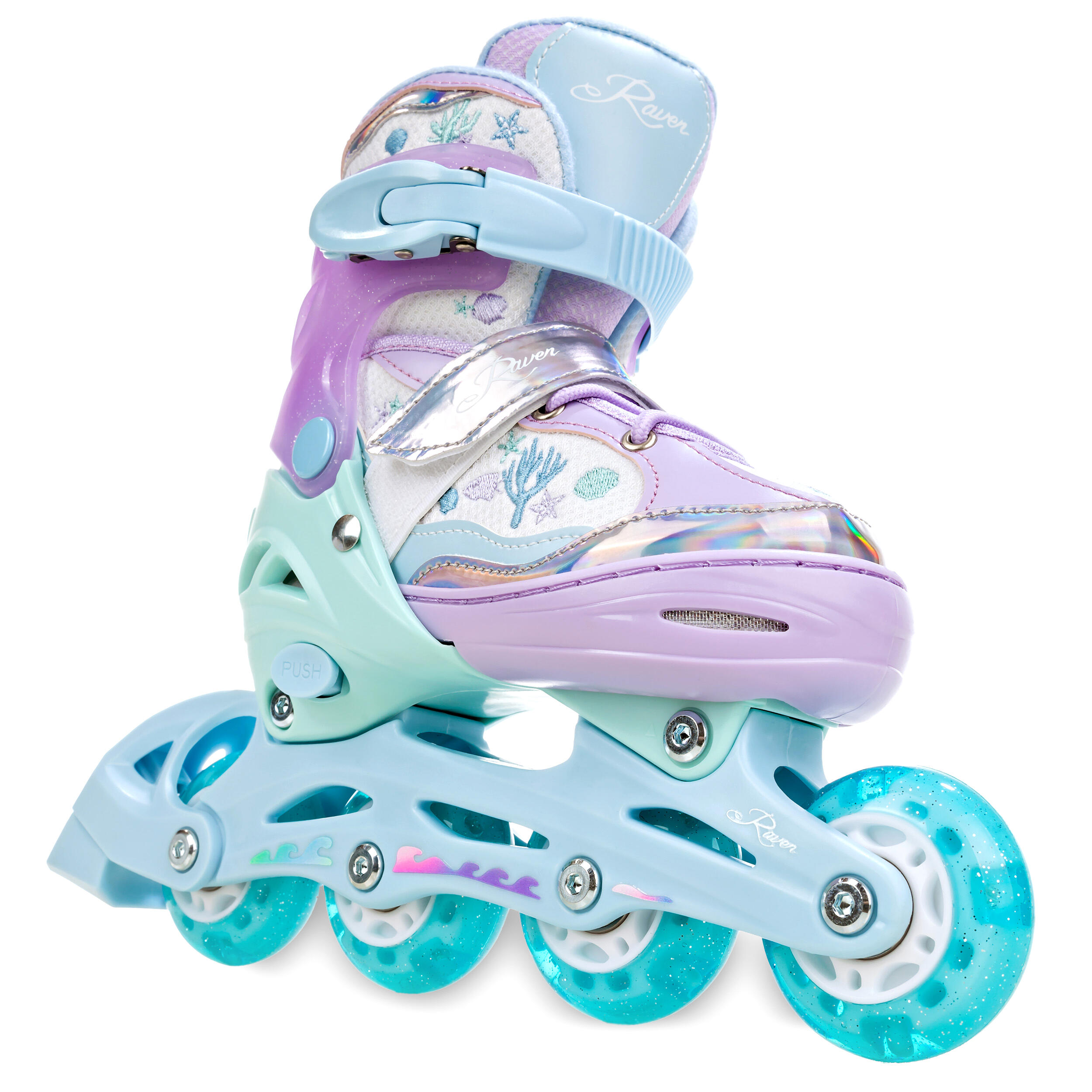 Raven Isla 2 em 1 Patins ajustáveis Rodas luminosas com LED 2/7