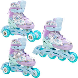 Roller Skates 3in1 Raven Isla Luminous LED Wheels