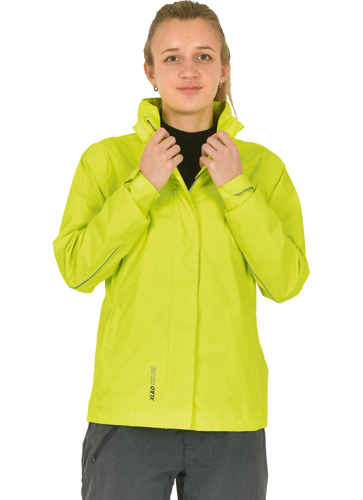 MELINDA neon yellow women's cycling jacket