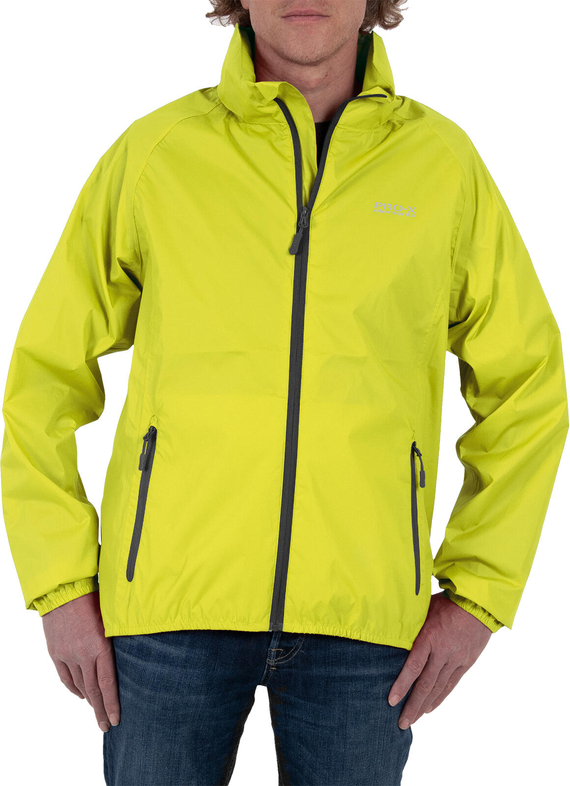 Giacca da ciclismo da uomo PACKable giallo neon 3/5