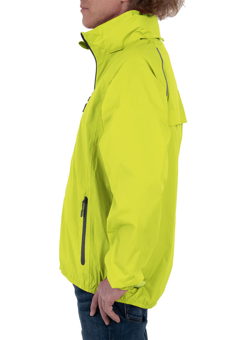 Herren Fahrradjacke PACKable Neongelb