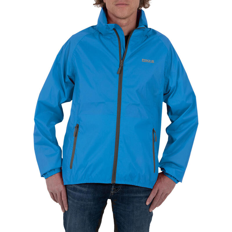 Outdoorjas heren polyamide blauw maat M