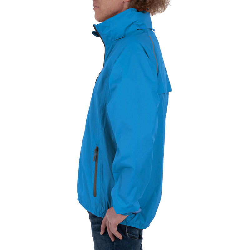 Outdoorjas heren polyamide blauw maat M