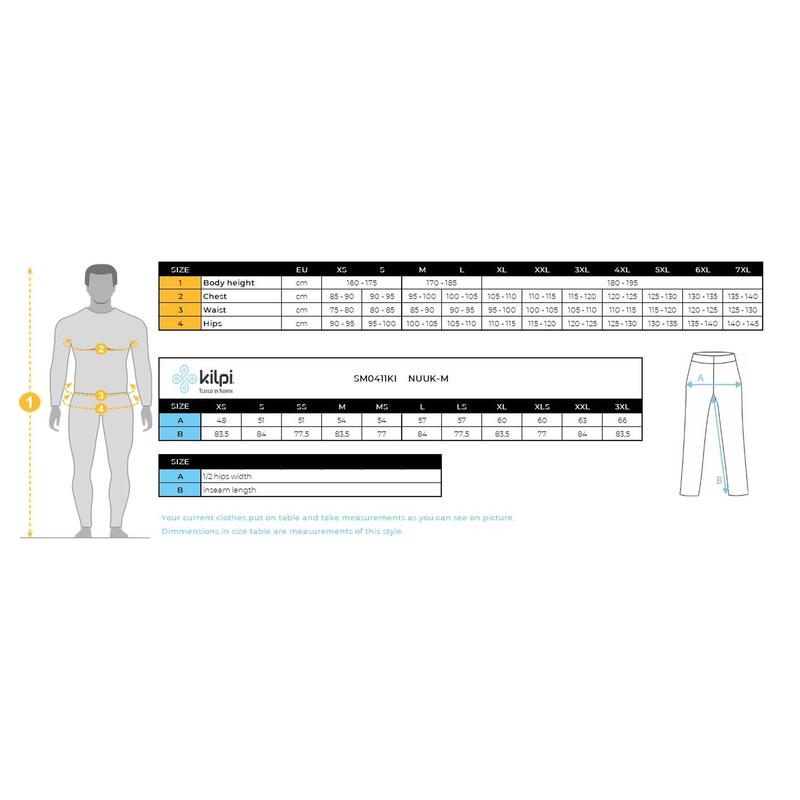 Férfi technikai nadrág KILPI NUUK-M