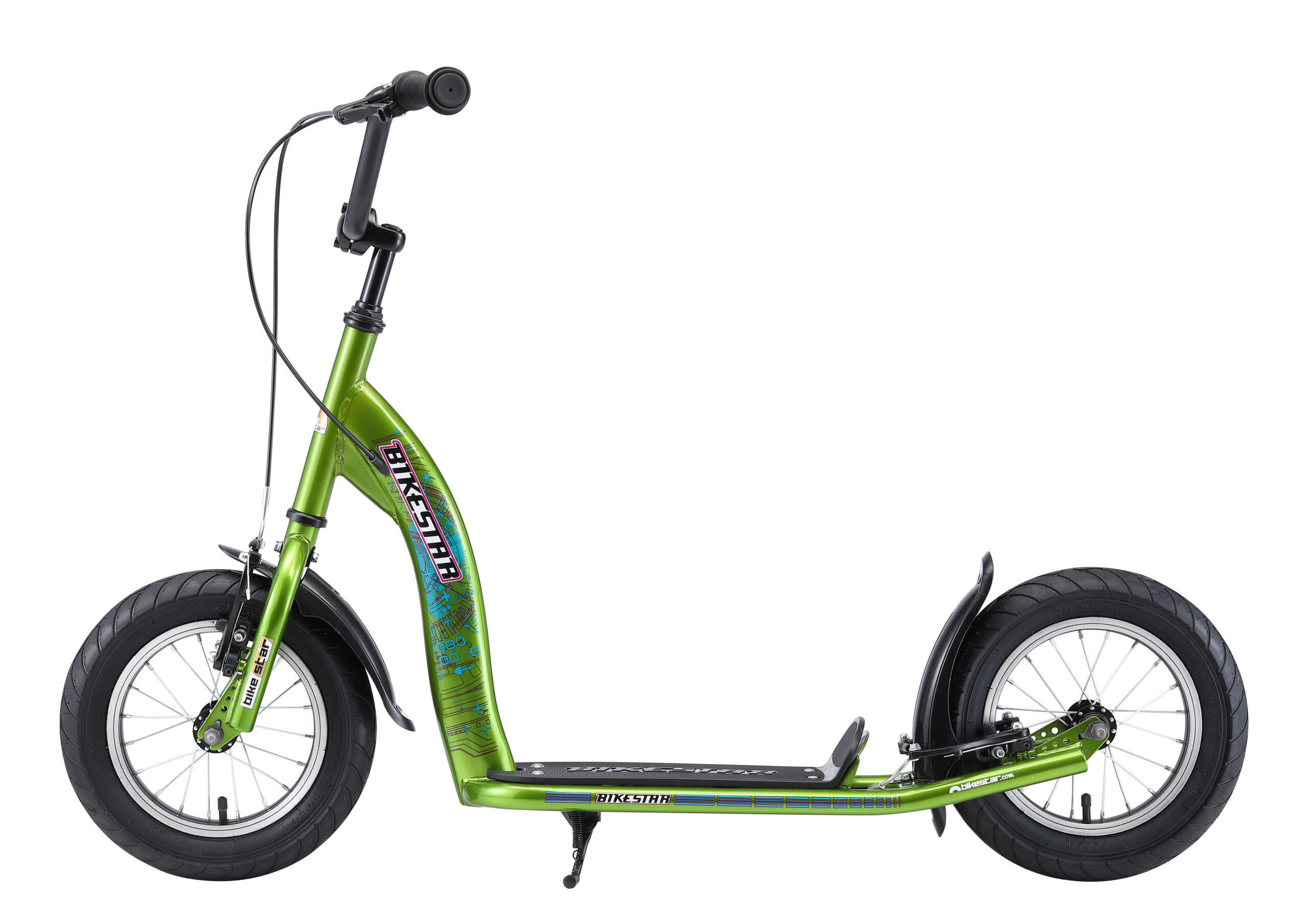 Bikestar autoped, 12 inch, Sport step, groen 2/5