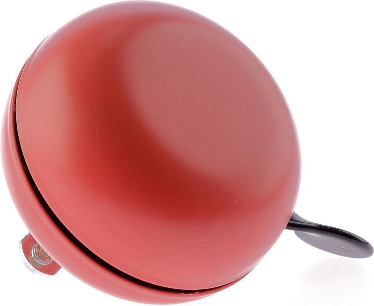 NIET VERKEERD Fietsbel Ding Dong Bourgonje Rood 80 Mm - Mat Rood