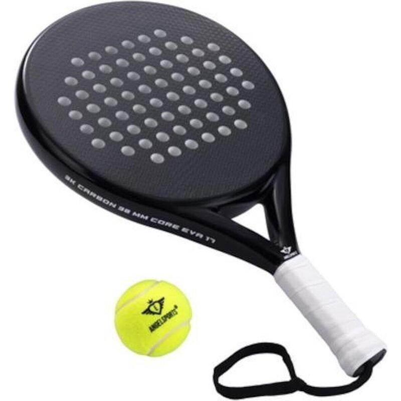 Padelracket 52 X 36,5 Cm P46 Eva17 Carbon Zwart