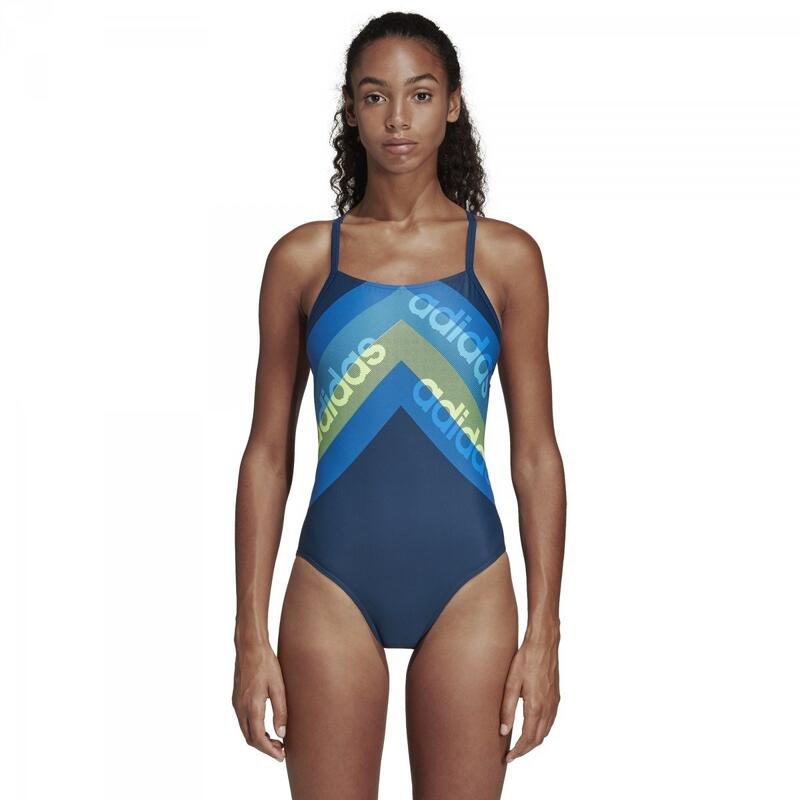 Strój pływacki Adidas Fit 1Pc Linear niebieski