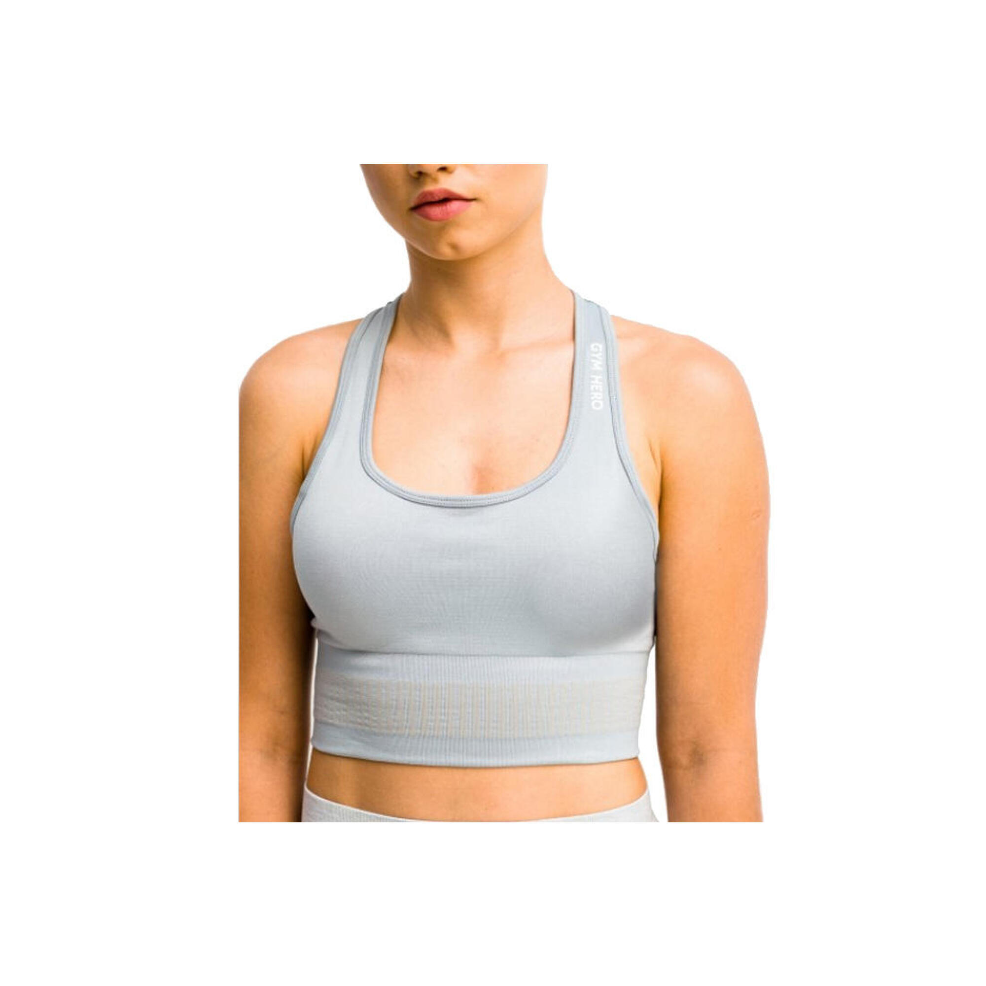 Gym Hero - Bra Pour Femmes Stripes Bra - Brassière - Gris - 40 (d-e) - Decathlon