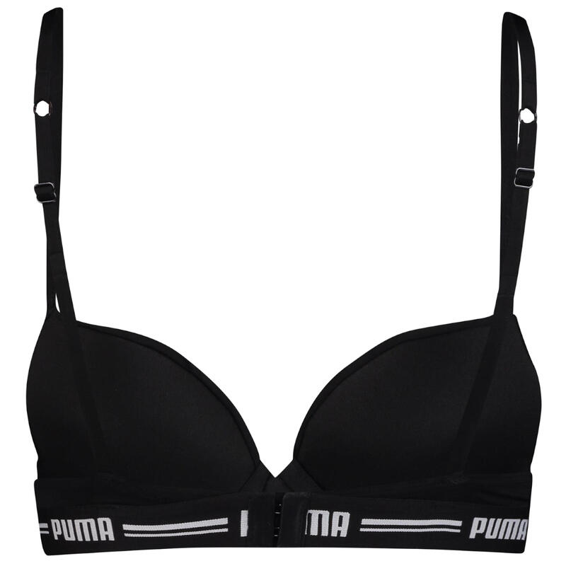 Női sportmelltartó, Puma T-Shirt Bra, fekete