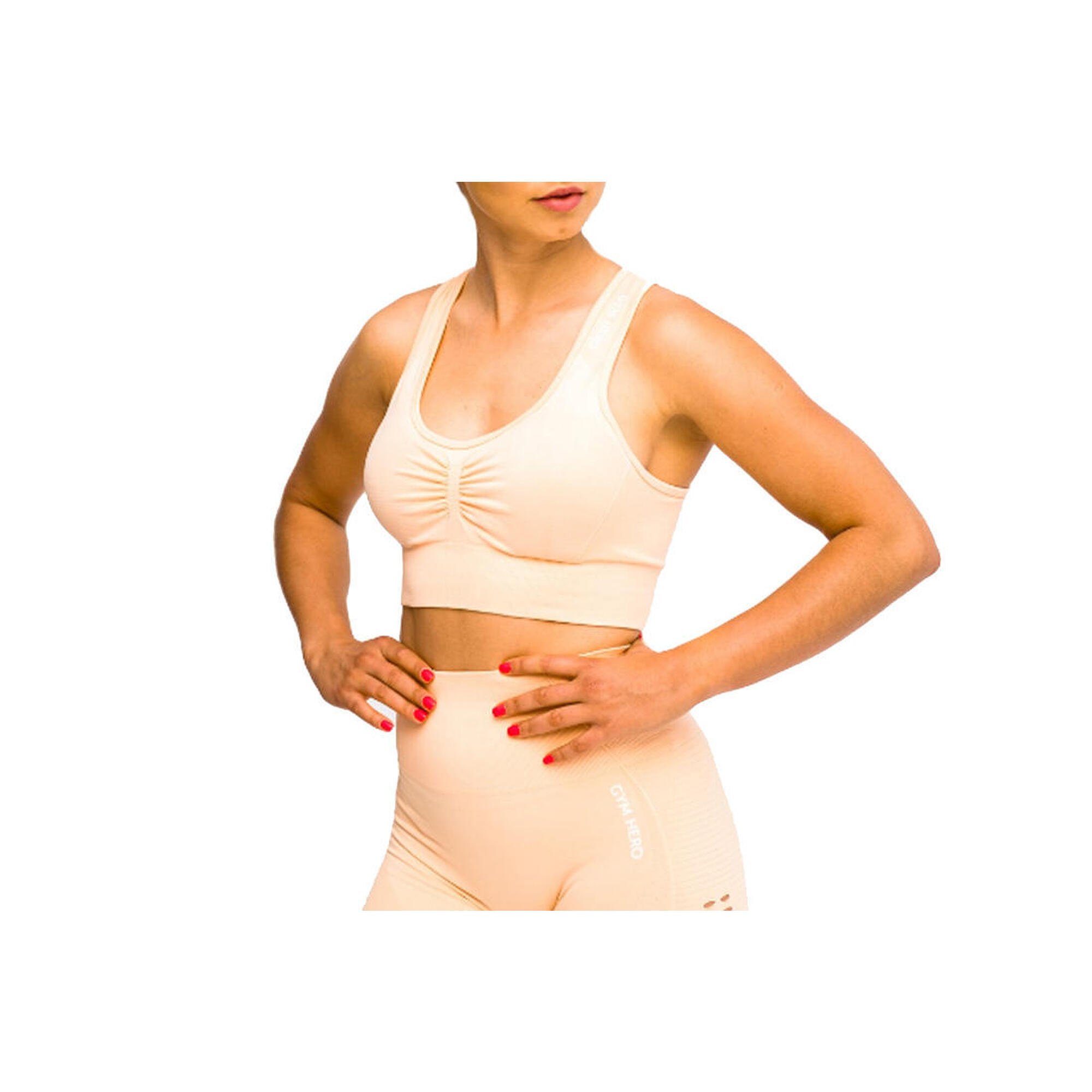 Gym Hero - Bra Pour Femmes California Cute Bra - Brassière - Orange - 40 (d-e) - Decathlon