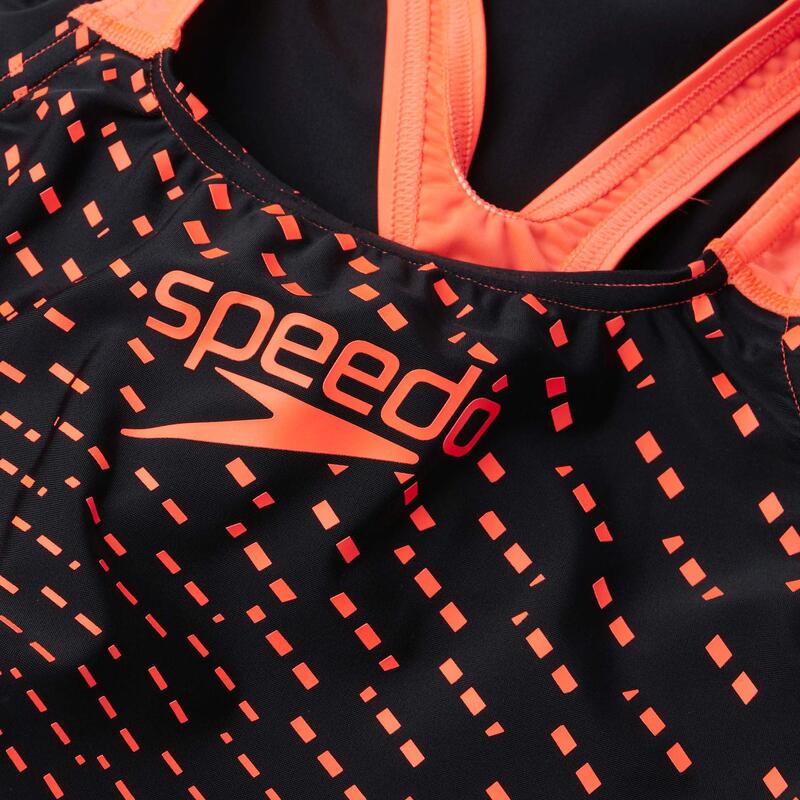 1-delig vrouwen zwempak met logo Speedo Eco Medley Medalist