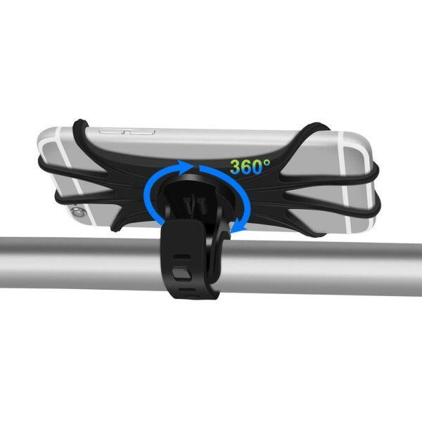 Supporto telefono Edge EZ Fit 360° in silicone, nero. 3/6